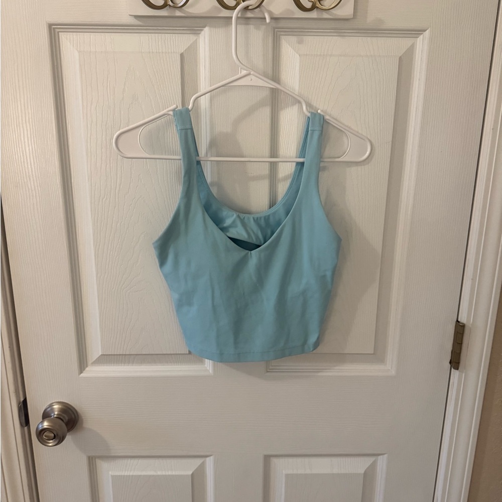 lululemon athletica Sky Blue Crop Top (no pads)